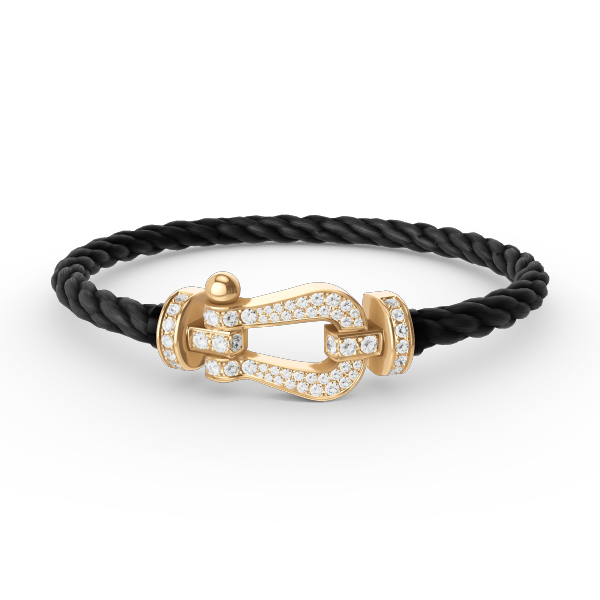 [Psychic Jewelrys]FORCE LARGE HORSESHOE FULL DIAMOND BRACELET GOLD
