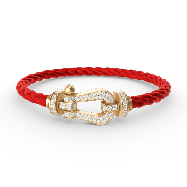[Psychic Jewelrys]FORCE LARGE HORSESHOE FULL DIAMOND BRACELET GOLD