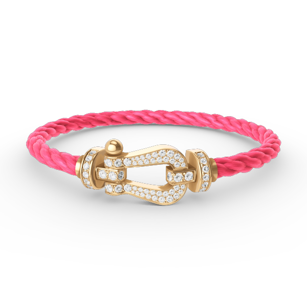 [Psychic Jewelrys]FORCE LARGE HORSESHOE FULL DIAMOND BRACELET GOLD