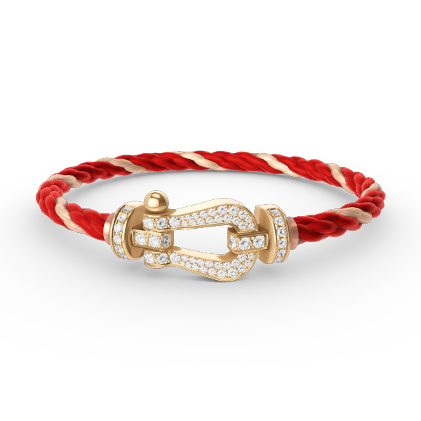 [Psychic Jewelrys]FORCE LARGE HORSESHOE FULL DIAMOND BRACELET GOLD