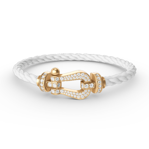 [Psychic Jewelrys]FORCE LARGE HORSESHOE FULL DIAMOND BRACELET GOLD