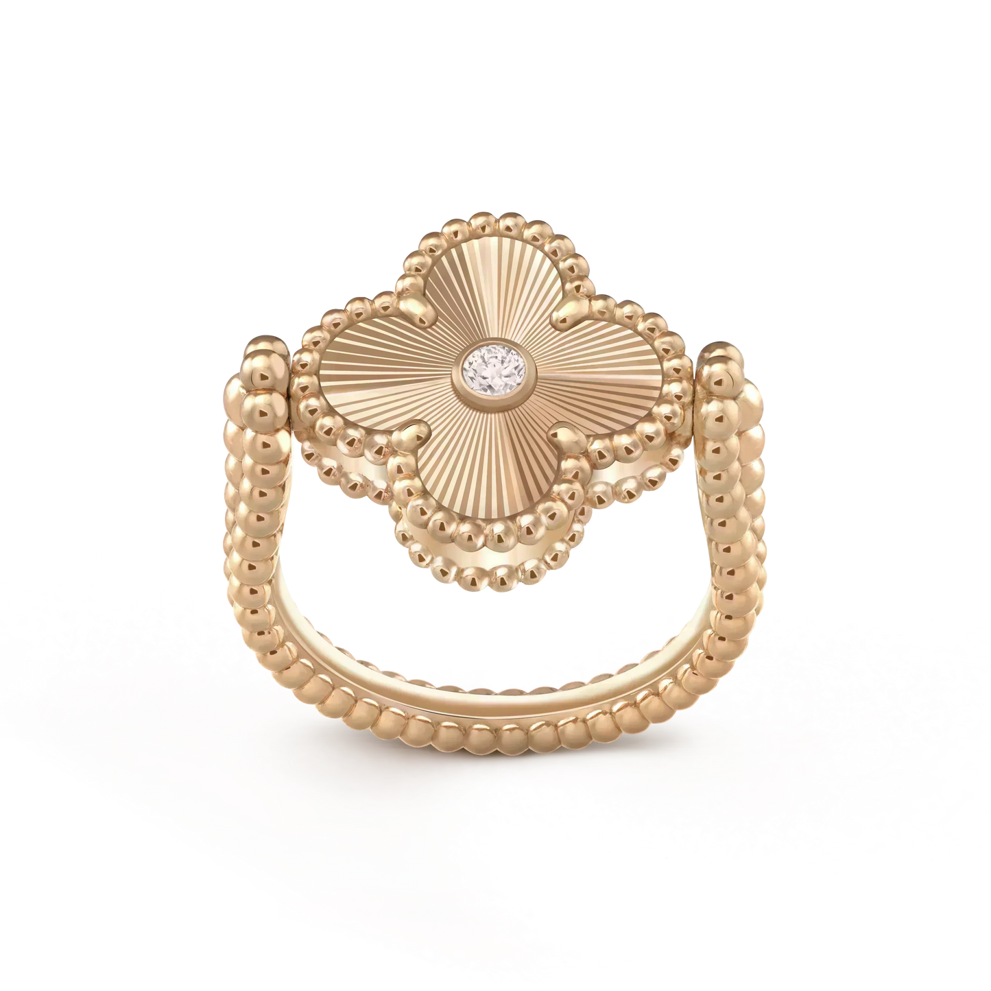 [Psychic Jewelrys]CLOVER RIVERSIBLE ROSE GOLD RING
