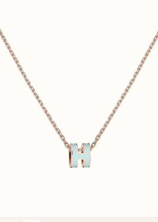 [Psychic Jewelrys]POP H LIGHT BLUE NECKLACE