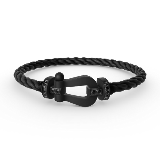 [Psychic Jewelrys]FORCE LARGE SERIES HORSESHOE BLACK SAMURAI BRACELET