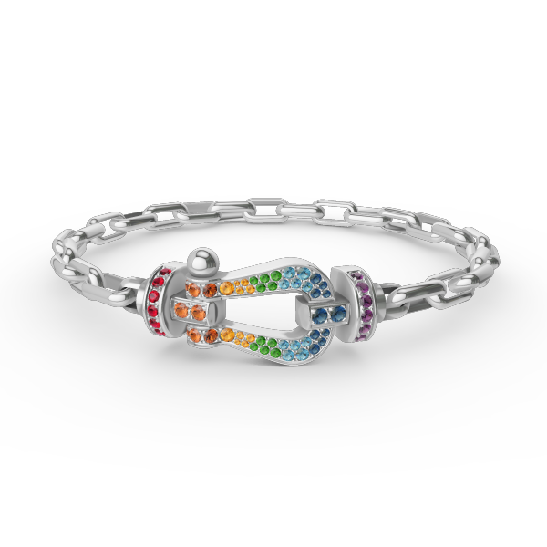 [Psychic Jewelrys]FORCE LARGE HORSESHOE CLASP  METAL BRACELET