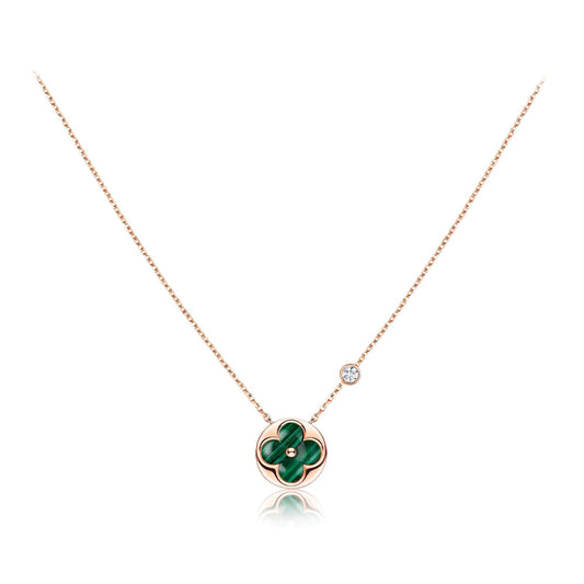 [Psychic Jewelrys]SUN PEDANT PINK GOLD 1 DIAMOND NECKLACE