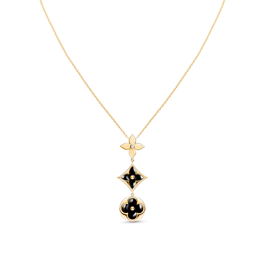 [Psychic Jewelrys]STAR AND SUN ONYX PINK GOLD NECKLACE