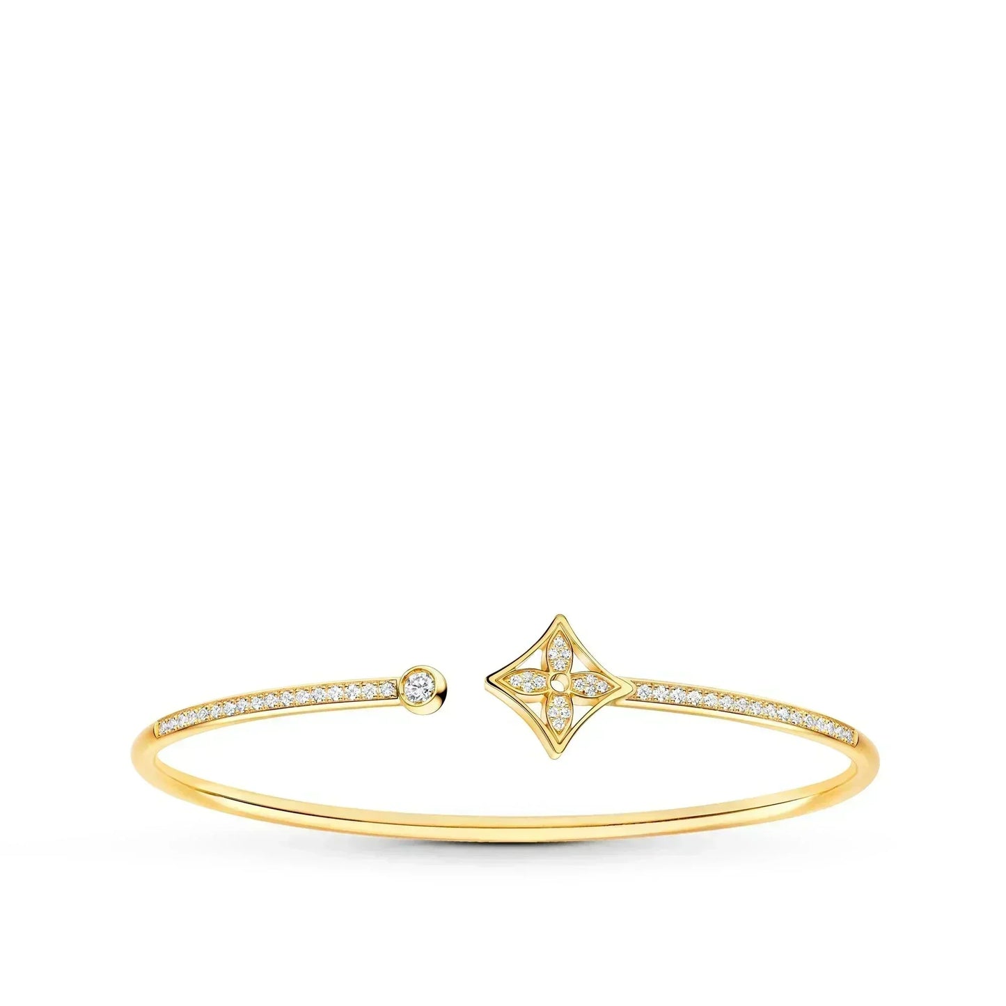 [Psychic Jewelrys]IDYLLE GOLD OPEN BRACELET DIAMOND PAVED