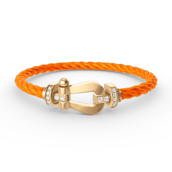 [Psychic Jewelrys]FORCE LARGE HORSESHOE HALF DIAMOND BRACELET GOLD