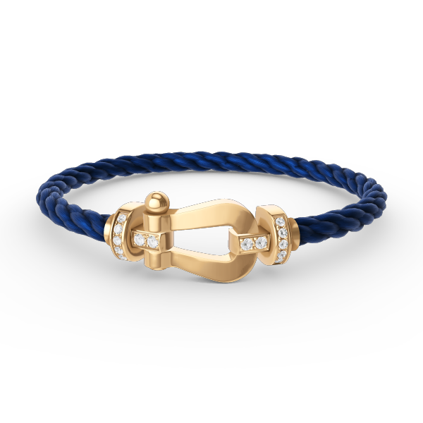 [Psychic Jewelrys]FORCE LARGE HORSESHOE HALF DIAMOND BRACELET GOLD