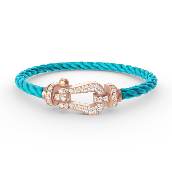 [Psychic Jewelrys]FORCE LARGE HORSESHOE FULL DIAMOND BRACELET ROSE GOLD