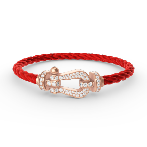 [Psychic Jewelrys]FORCE LARGE HORSESHOE FULL DIAMOND BRACELET ROSE GOLD