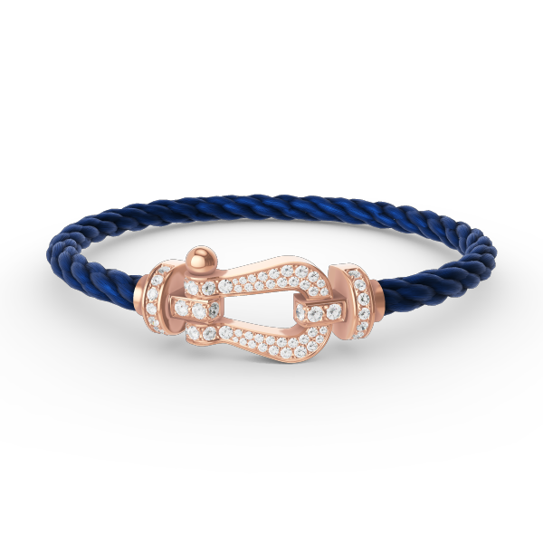 [Psychic Jewelrys]FORCE LARGE HORSESHOE FULL DIAMOND BRACELET ROSE GOLD
