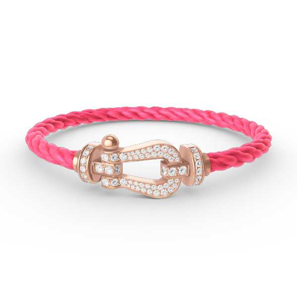 [Psychic Jewelrys]FORCE LARGE HORSESHOE FULL DIAMOND BRACELET ROSE GOLD