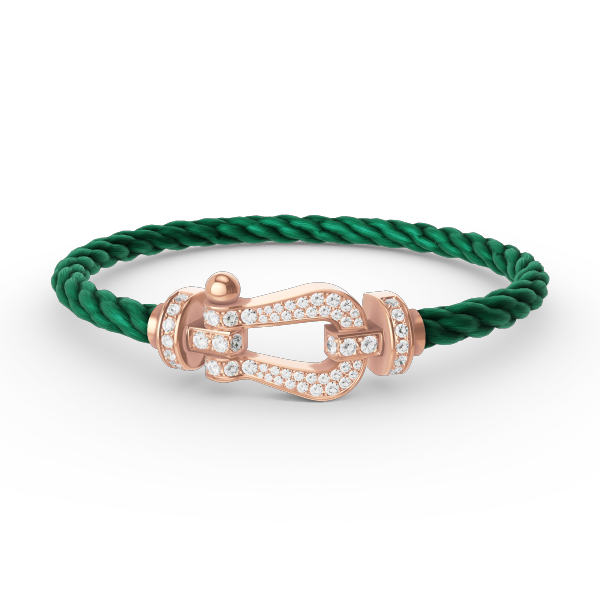 [Psychic Jewelrys]FORCE LARGE HORSESHOE FULL DIAMOND BRACELET ROSE GOLD