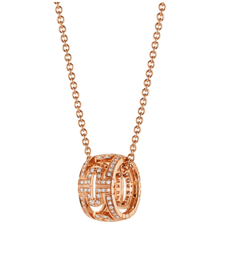 [Psychic Jewelrys]PARENTESI NECKLACE PINK GOLD DIAMOND