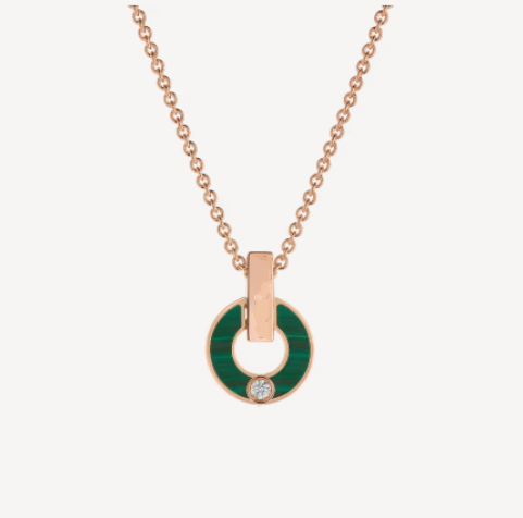 [Psychic Jewelrys]GARI NECKLACE PINK GOLD MALACHITE