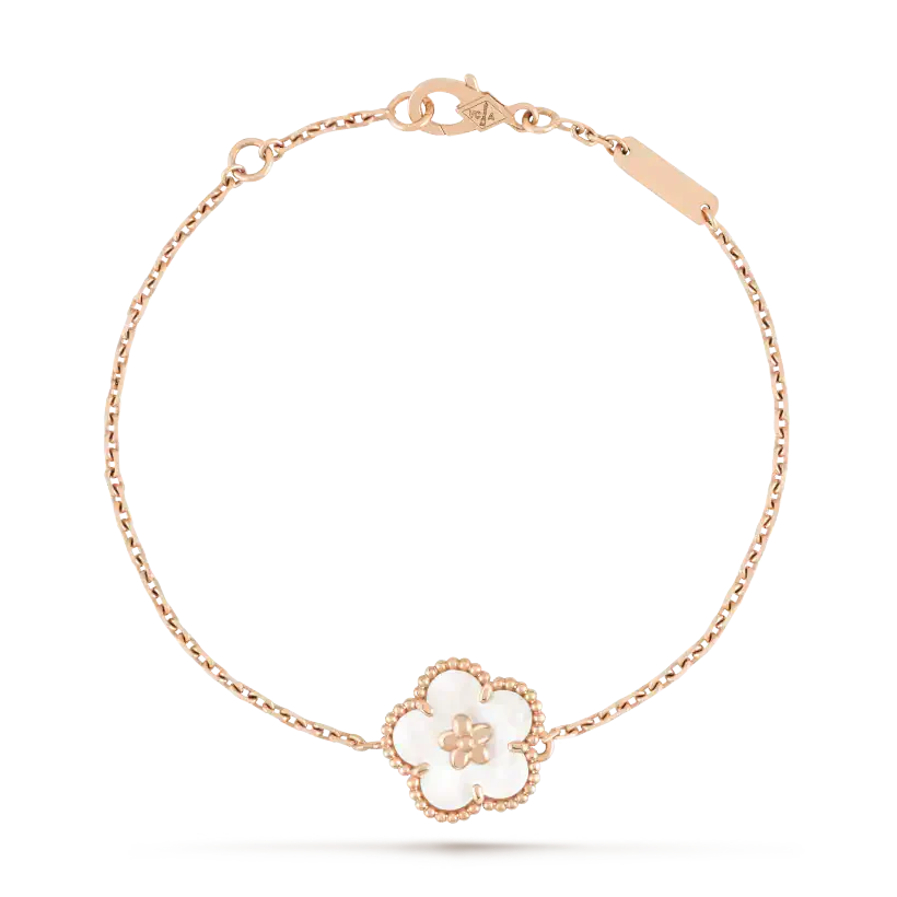 [Psychic Jewelrys]LUCKY WHITE MOP PLUM BLOSSOM  BRACELET