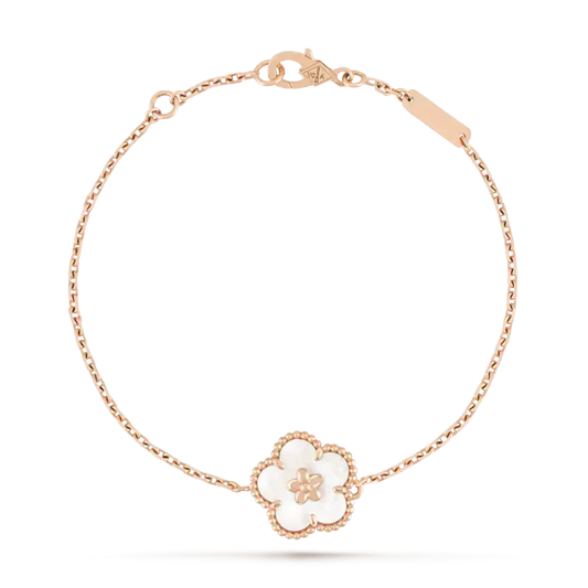 [Psychic Jewelrys]LUCKY WHITE MOP PLUM BLOSSOM  BRACELET