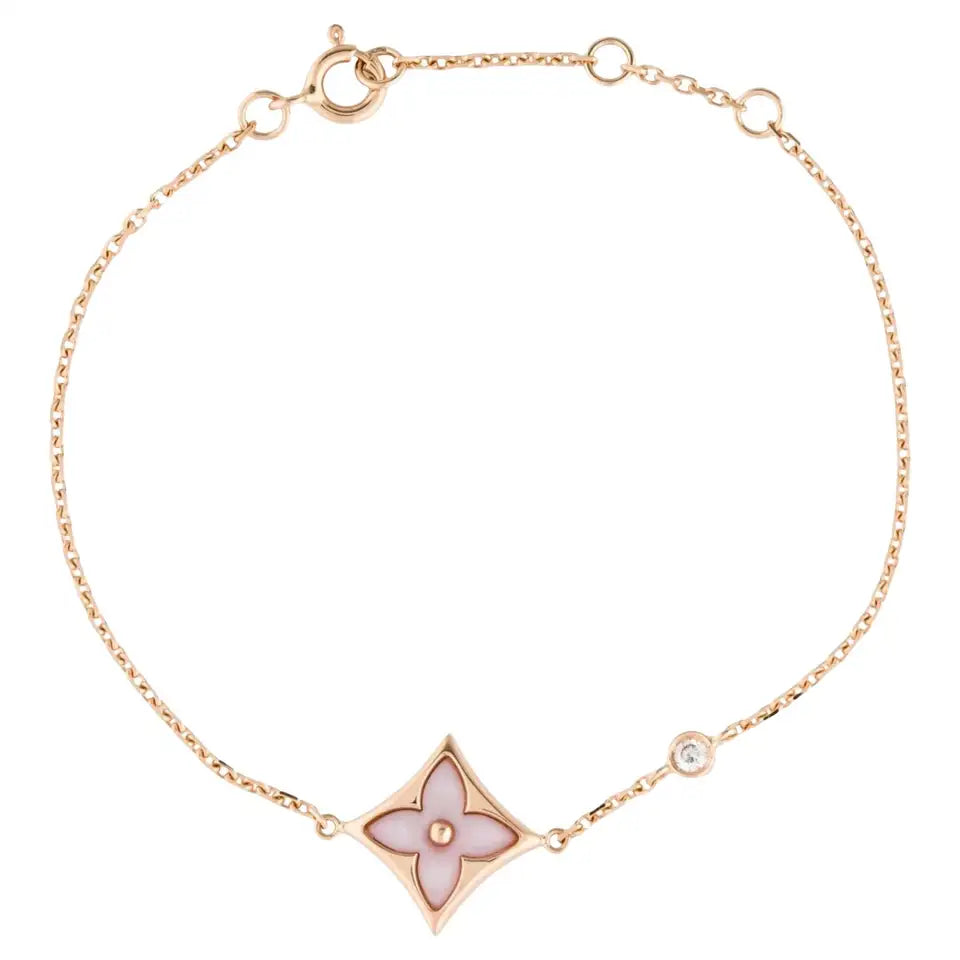 [Psychic Jewelrys]STAR 1 DIAMOND PINK GOLD BRACELET