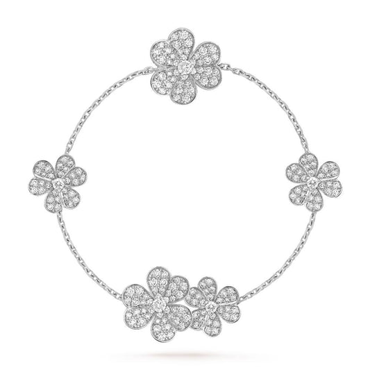 [Psychic Jewelrys]FRIVOLE SILVER 5 FLOWERS BRACELET