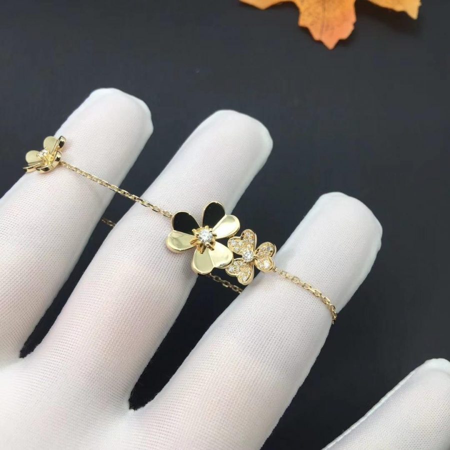 [Psychic Jewelrys]FRIVOLE GOLD 5 FLOWERS BRACELET