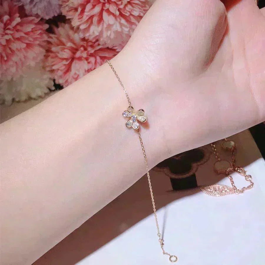 [Psychic Jewelrys]FRIVOLE GOLD FLOWER DIAMOND BRACELET