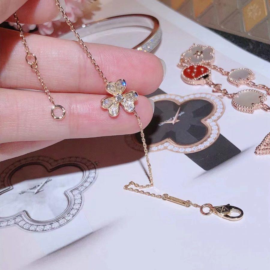 [Psychic Jewelrys]FRIVOLE GOLD FLOWER DIAMOND BRACELET