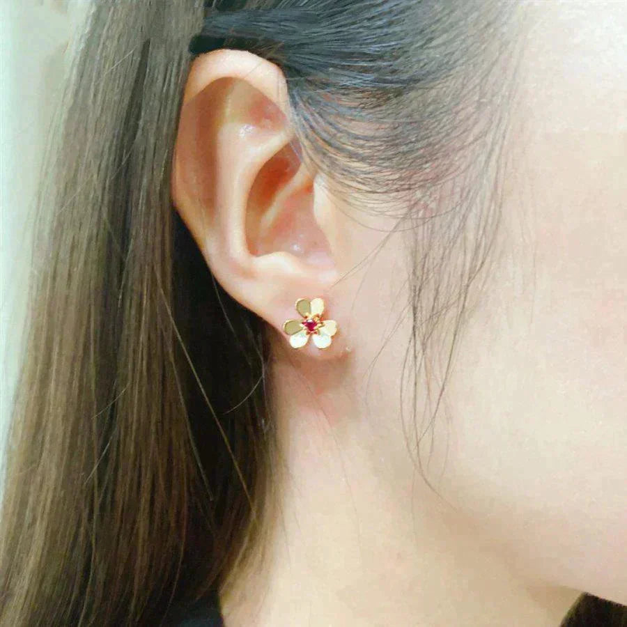 [Psychic Jewelrys]FRIVOLE  FLOWER PINK EARRINGS