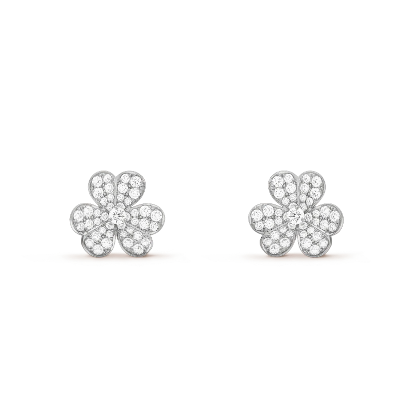 [Psychic Jewelrys]FRIVOLE SILVER FLOWER DIAMOND EARRINGS