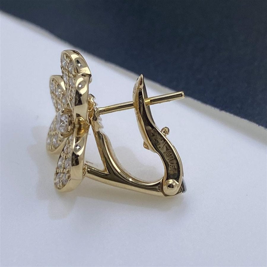 [Psychic Jewelrys]FRIVOLE GOLD FLOWER DIAMOND EARRINGS