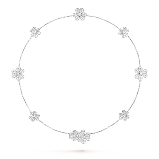 [Psychic Jewelrys]FRIVOLE SILVER 9 FLOWERS NECKLACE