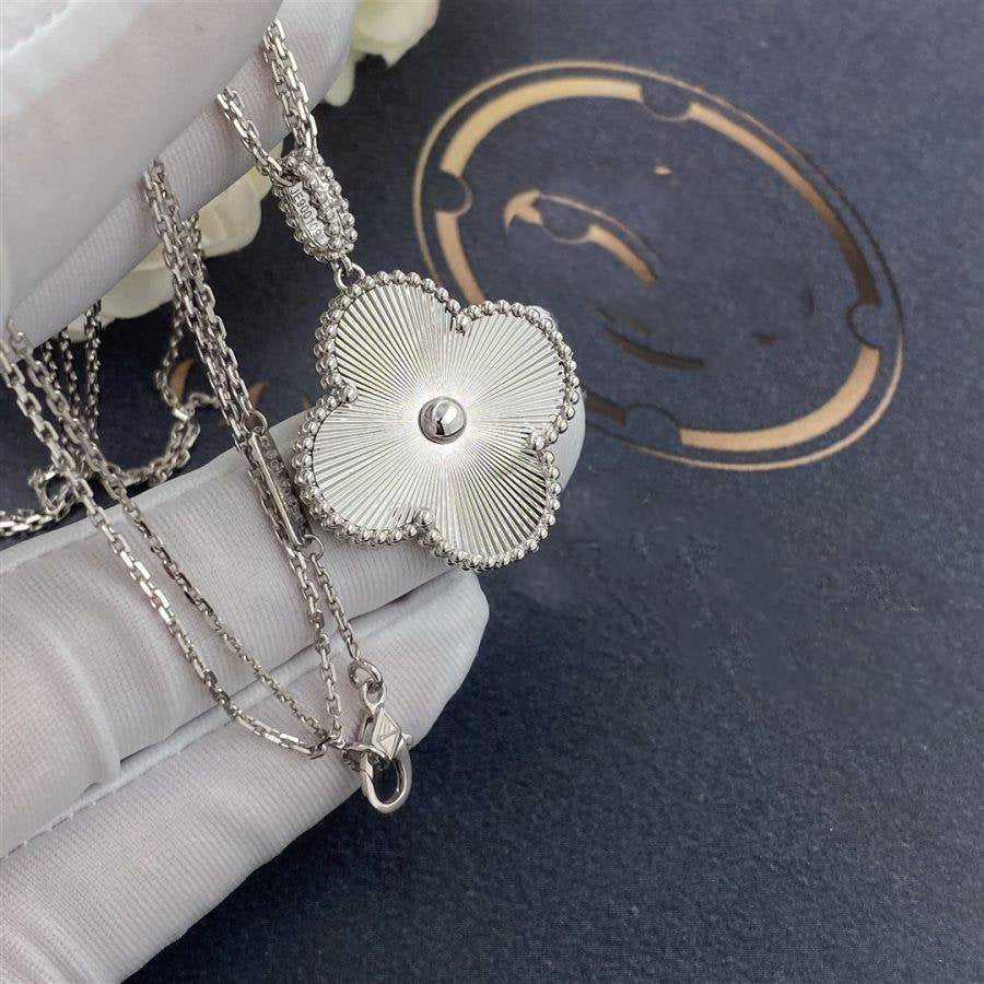 [Psychic Jewelrys]CLOVER 25MM SILVER BIG CLOVER NECKLACE