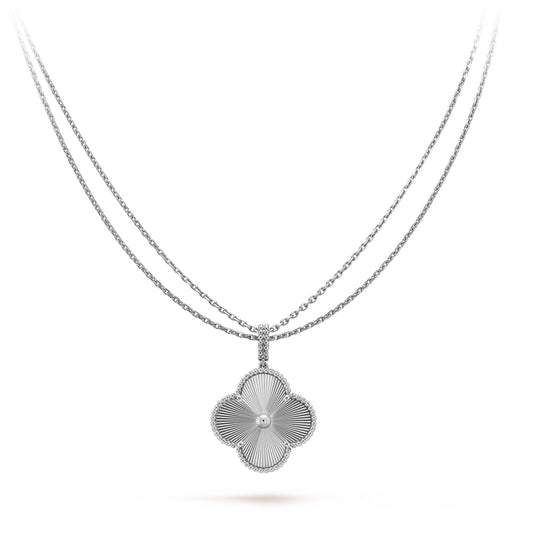 [Psychic Jewelrys]CLOVER 25MM SILVER BIG CLOVER NECKLACE