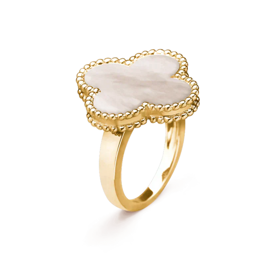 [Psychic Jewelrys]CLOVER WHITE MOP RING