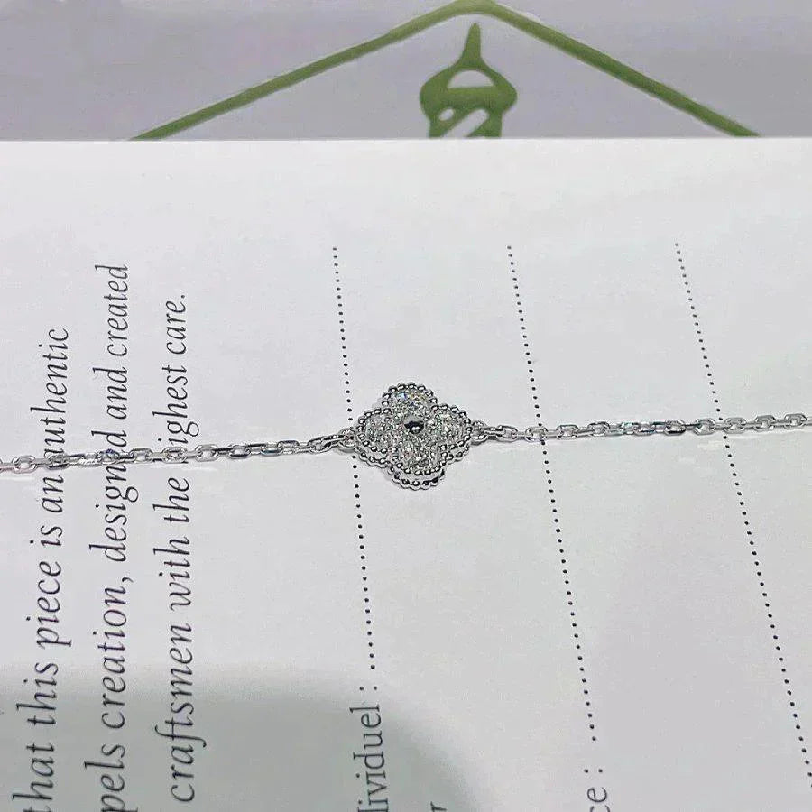 [Psychic Jewelrys]CLOVER  SINGLE FLOWER BRACELET SILVER