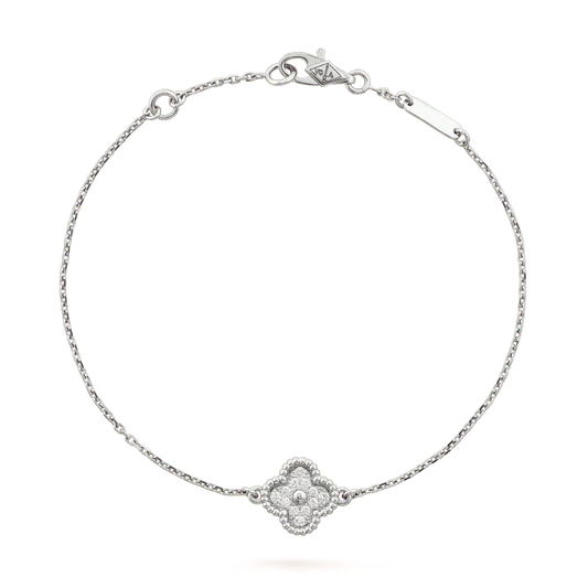 [Psychic Jewelrys]CLOVER  SINGLE FLOWER BRACELET SILVER