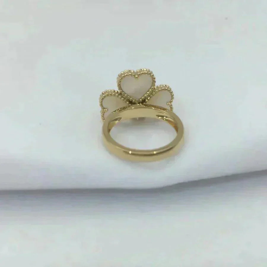 [Psychic Jewelrys]SWEET CLOVER WHITE MOP RING