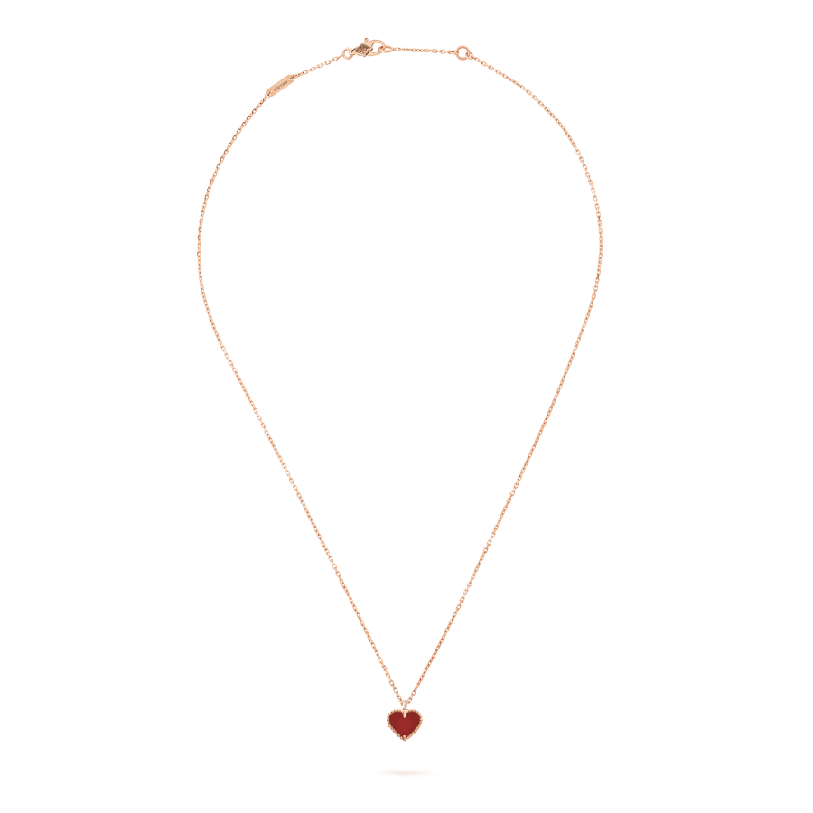 [Psychic Jewelrys]SWEET CLOVER CARNELIAN HEART NECKLACE