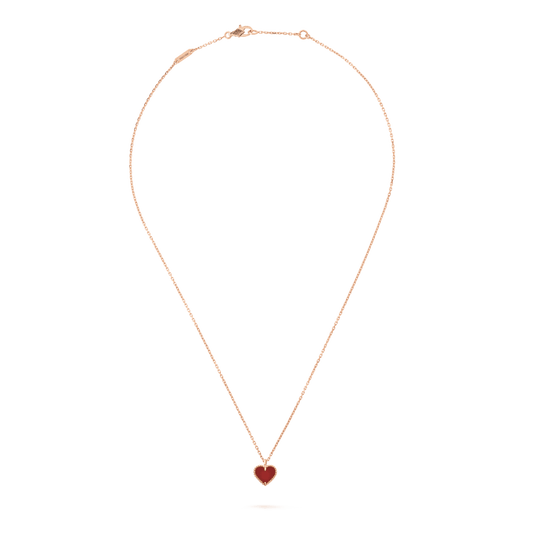 [Psychic Jewelrys]SWEET CLOVER CARNELIAN HEART NECKLACE