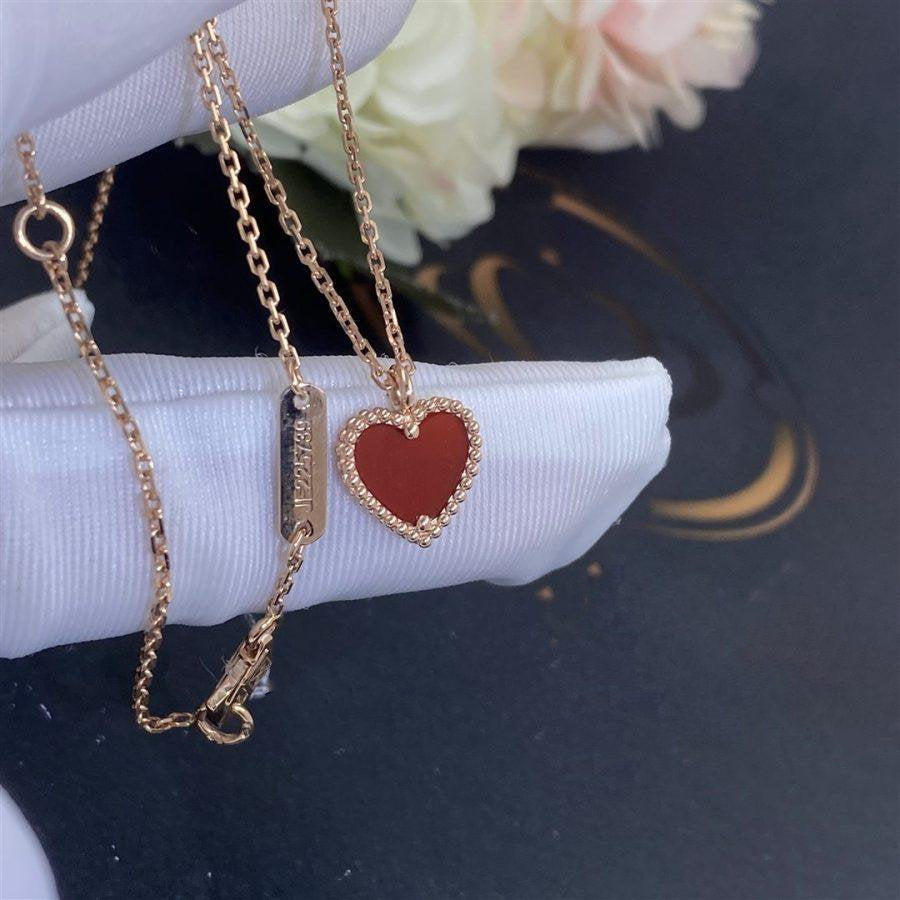 [Psychic Jewelrys]SWEET CLOVER CARNELIAN HEART NECKLACE