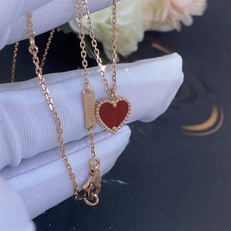 [Psychic Jewelrys]SWEET CLOVER CARNELIAN HEART NECKLACE