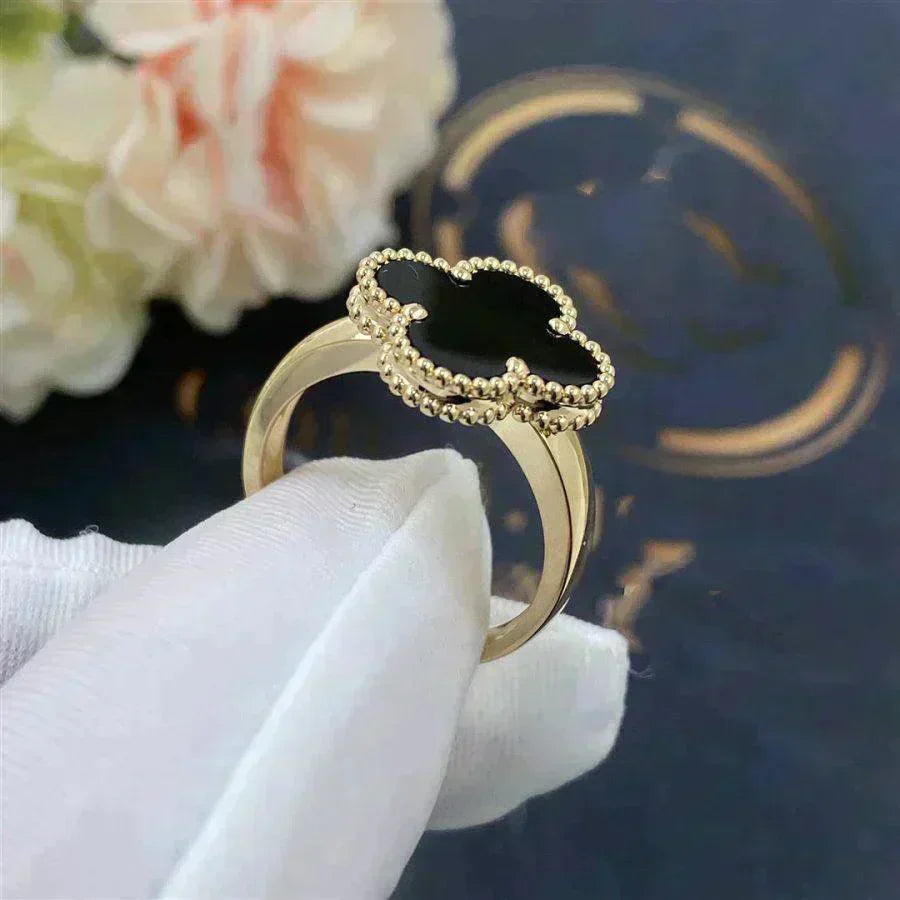 [Psychic Jewelrys]CLOVER ONYX RING