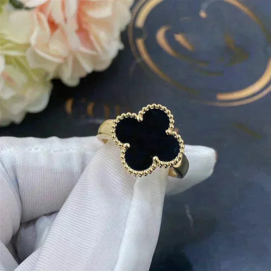[Psychic Jewelrys]CLOVER ONYX RING