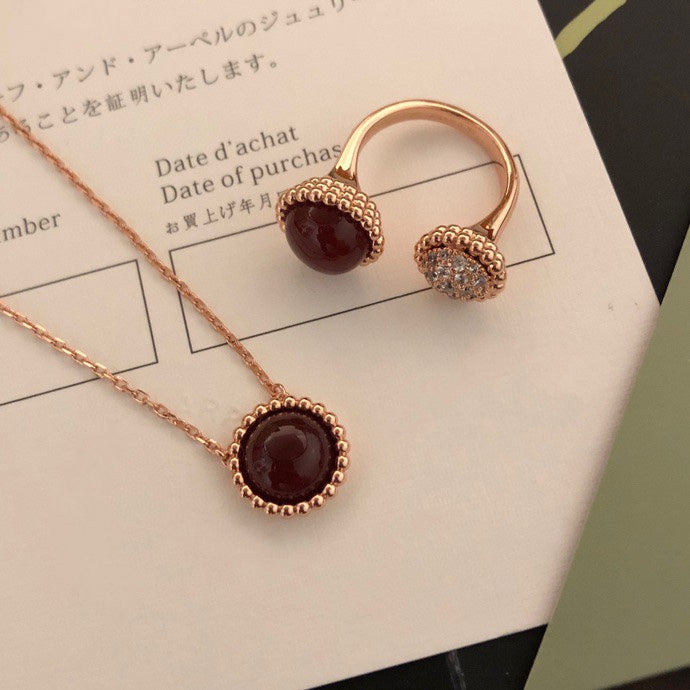 [Psychic Jewelrys]PERLEE COULEURS DIAMOND ROSE GOLD BETWEEN THE FINGER RING