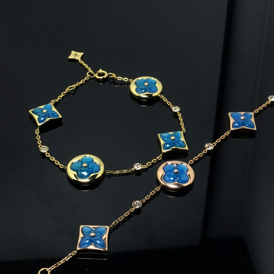 [Psychic Jewelrys]STAR AND SUN 4 MOTIF BLUE BRACELET