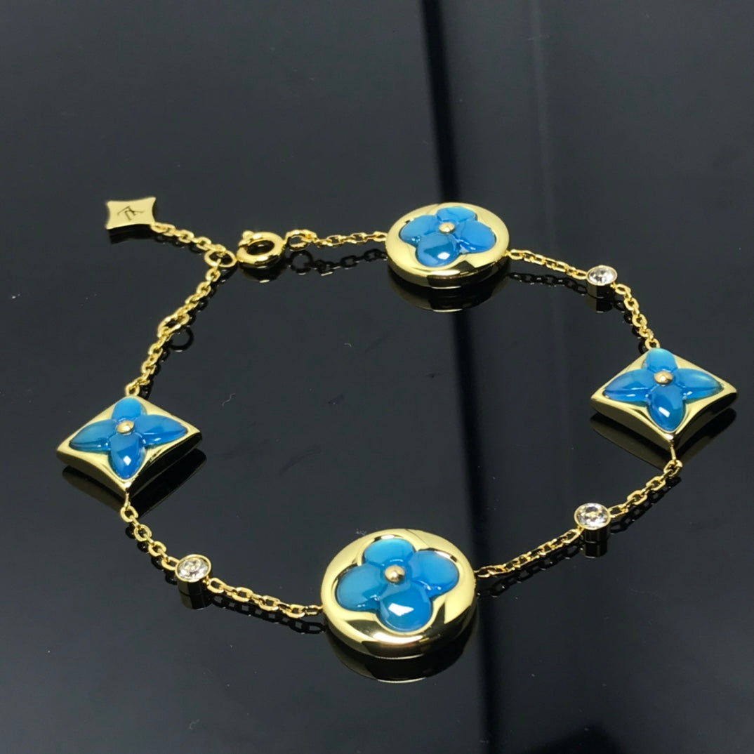[Psychic Jewelrys]STAR AND SUN 4 MOTIF BLUE BRACELET