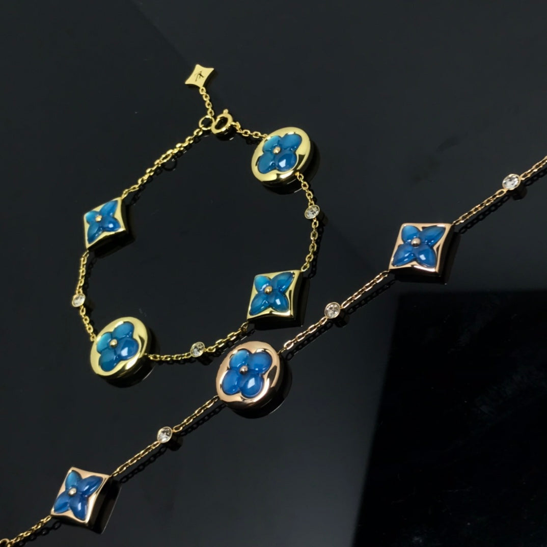[Psychic Jewelrys]STAR AND SUN 4 MOTIF BLUE BRACELET