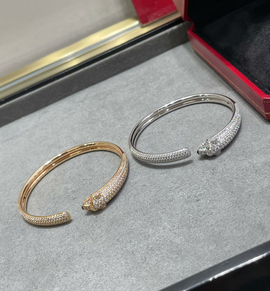 [Psychic Jewelrys]PANTHERE FULL DIAMOND OPEN BRACELET