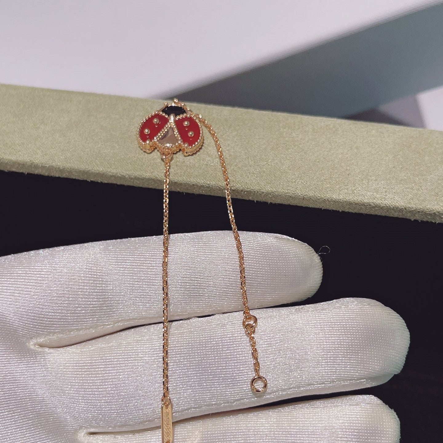 [Psychic Jewelrys]LUCKY SPRING 1 MOTIF PINK GOLD BRACELET